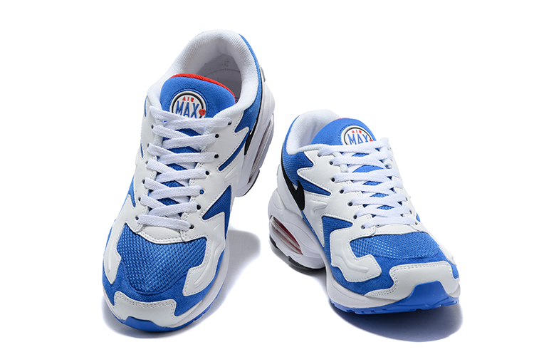 Nike Air Max 2 White Blue Black Shoes - Click Image to Close